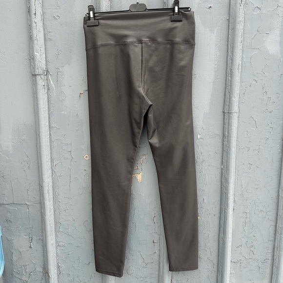 7 for all Mankind Grey Faux Leather Leggings, Size M - Picture 4 of 8